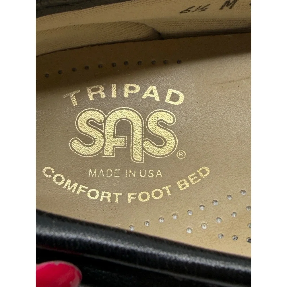 SAS Tripad Comfort Womens Black Leather‎ Kiltie Tassel Loafers Womens Size 6.5 M